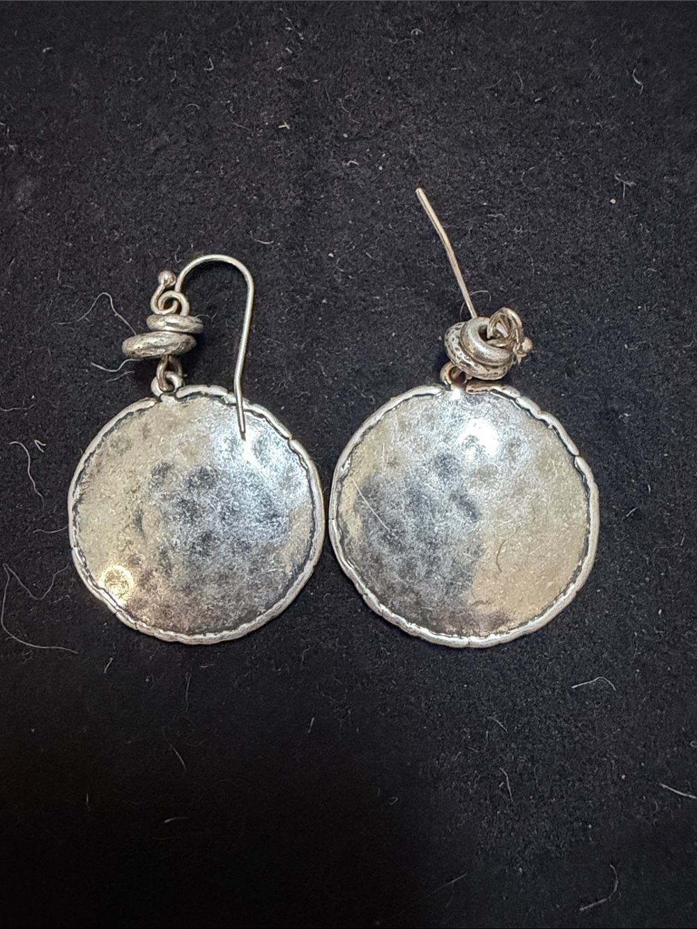 Source Unknown Silver-Tone Round Drop Earrings